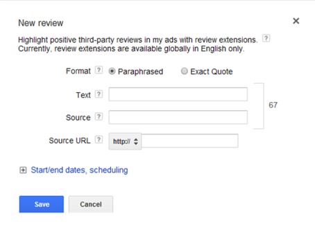 Google Starts Rolling Out AdWords Third-Party Review Extension to All Accounts!