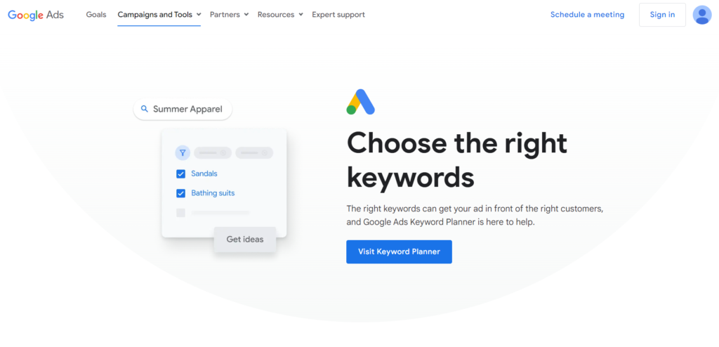 Discover competitors' keywords by utilizing Google Keyword Planner